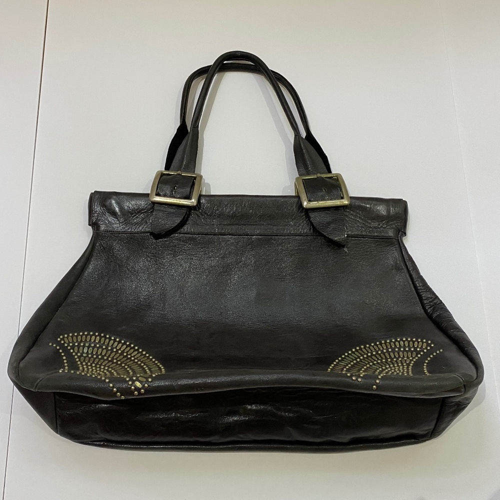 Black Leather Colleen Cordero "Doctor" Bag